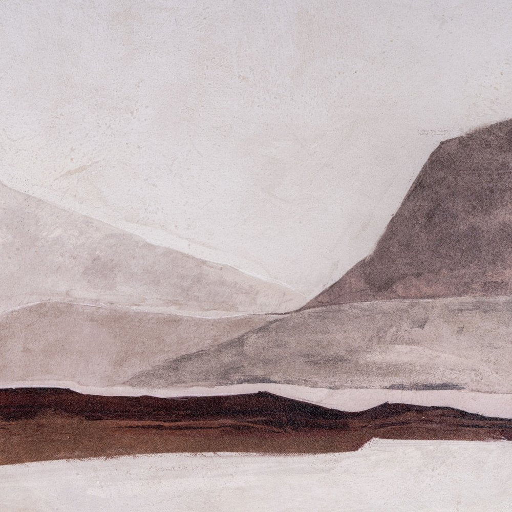 Baffin Hand Painted Brown Floater Frame Wall Art