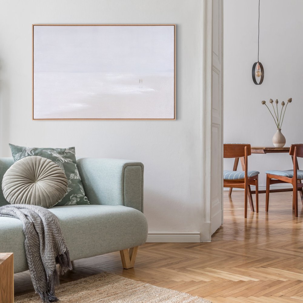 Prelude Hand Painted Brown Floater Frame Wall Art