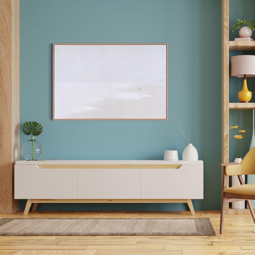 Prelude Hand Painted Brown Floater Frame Wall Art