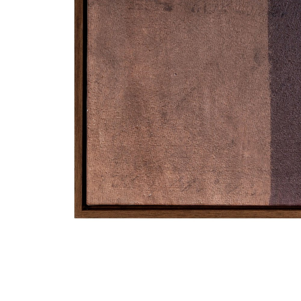 Moderato Hand Painted Brown Floater Frame Wall Art
