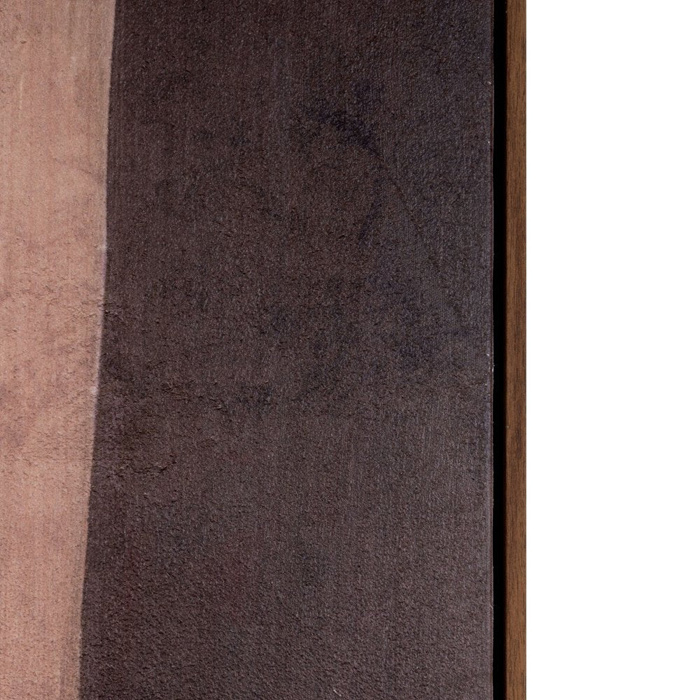 Moderato Hand Painted Brown Floater Frame Wall Art