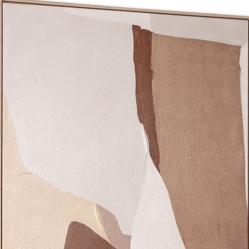 Gavotte II Hand Painted Brown Floater Frame Wall Art