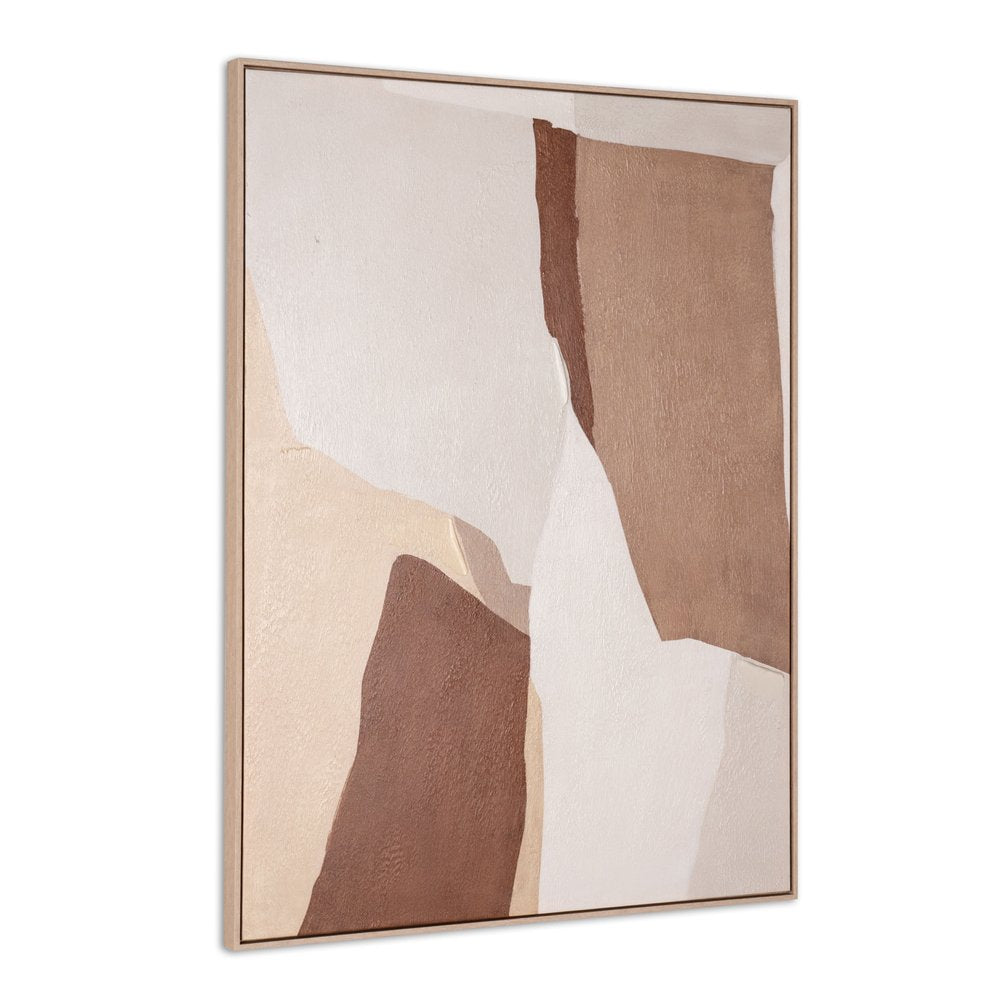 Gavotte II Hand Painted Brown Floater Frame Wall Art