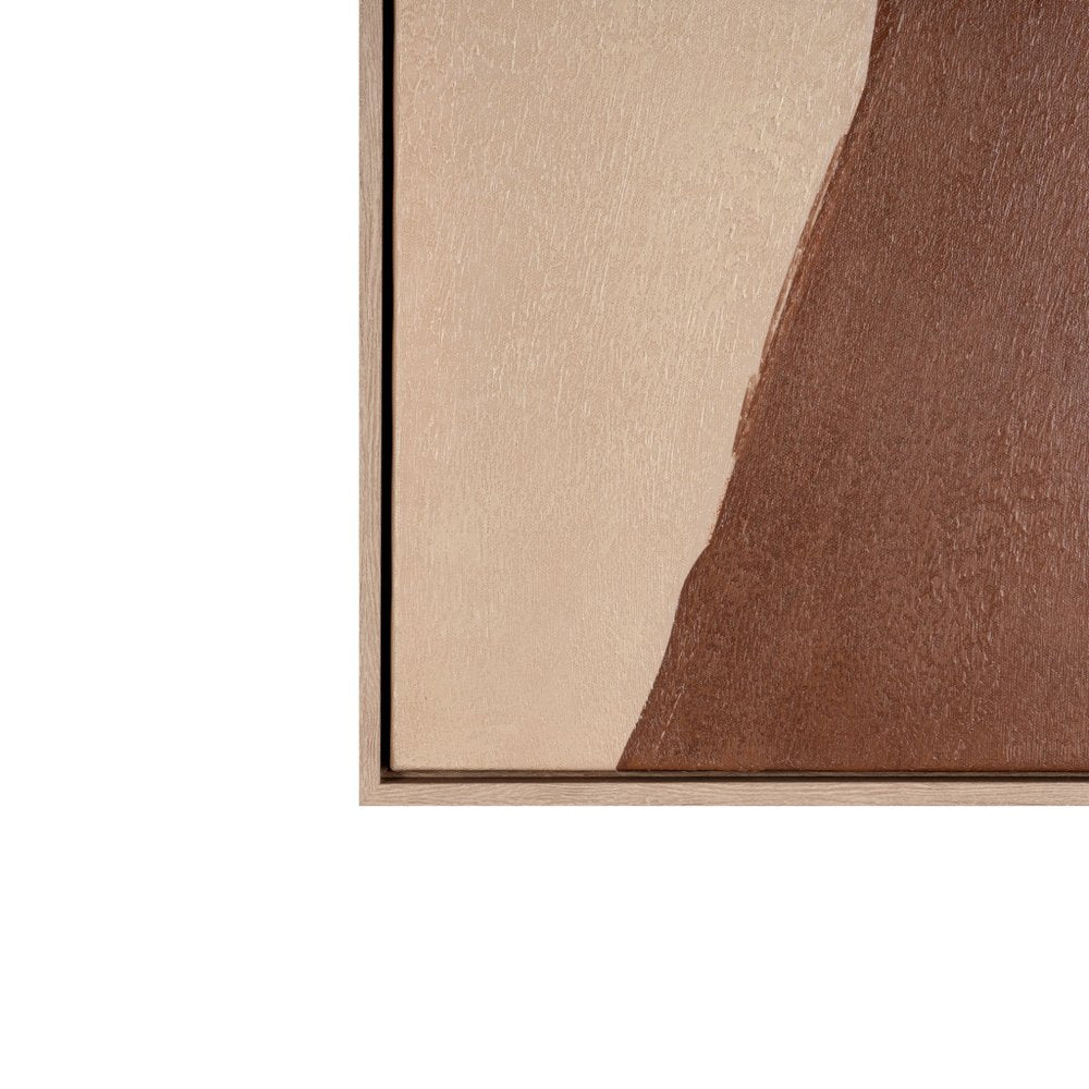 Gavotte II Hand Painted Brown Floater Frame Wall Art