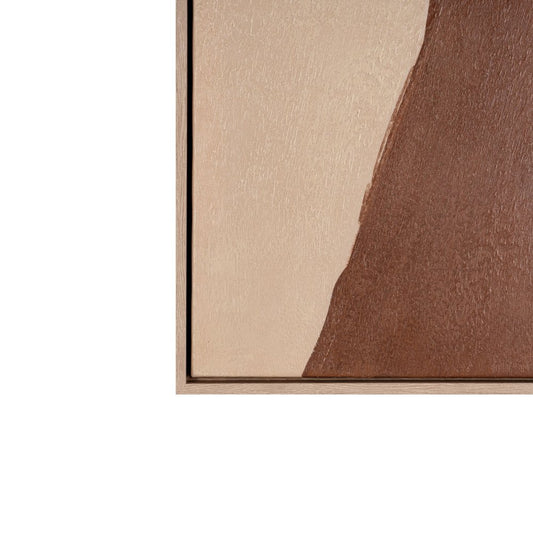 Gavotte II Hand Painted Brown Floater Frame Wall Art