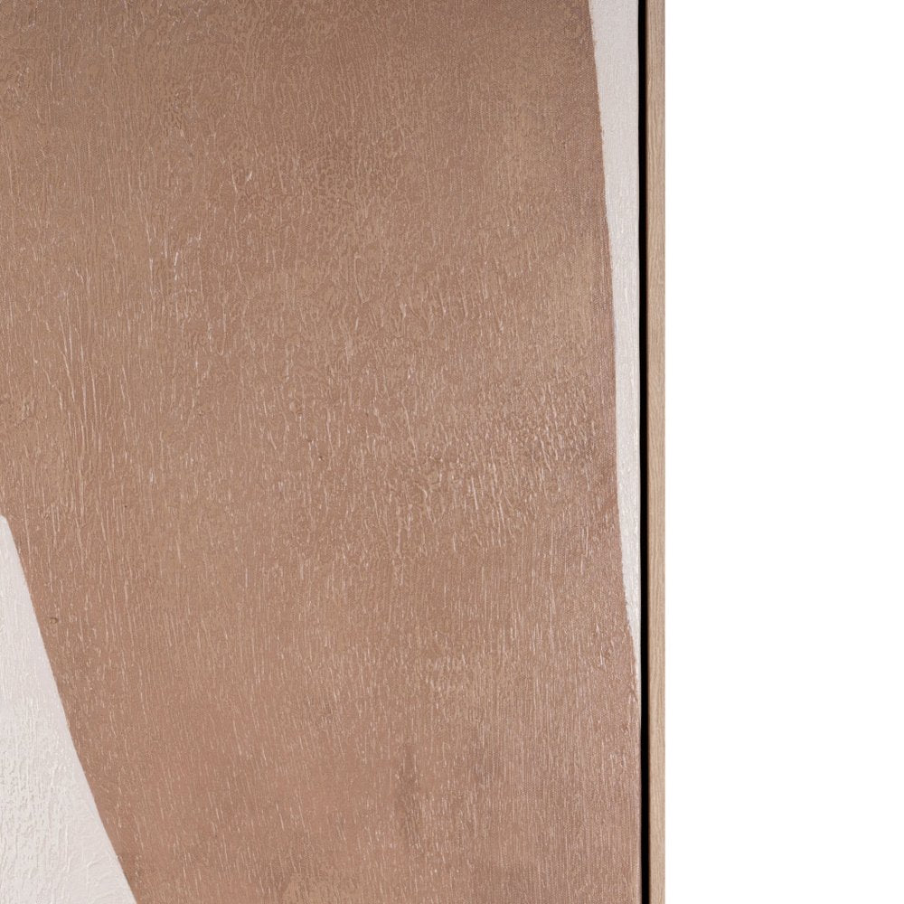 Gavotte II Hand Painted Brown Floater Frame Wall Art