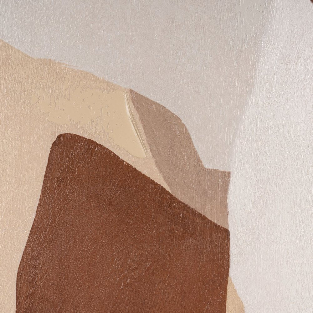 Gavotte II Hand Painted Brown Floater Frame Wall Art