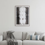 Motif Hand Painted Brown Floater Frame Wall Art