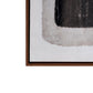 Motif Hand Painted Brown Floater Frame Wall Art