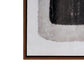 Motif Hand Painted Brown Floater Frame Wall Art