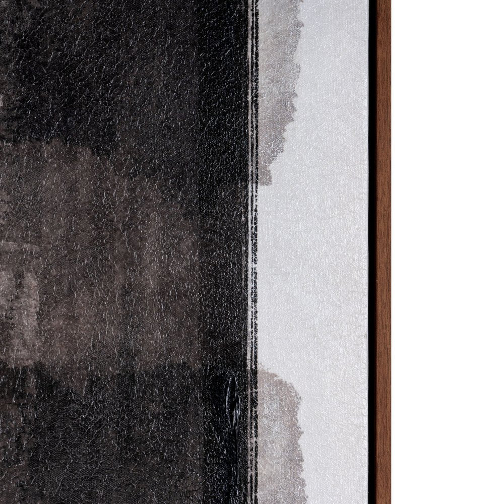 Motif Hand Painted Brown Floater Frame Wall Art