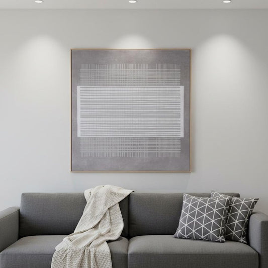 Lyre Hand Painted Brown Floater Frame Wall Art