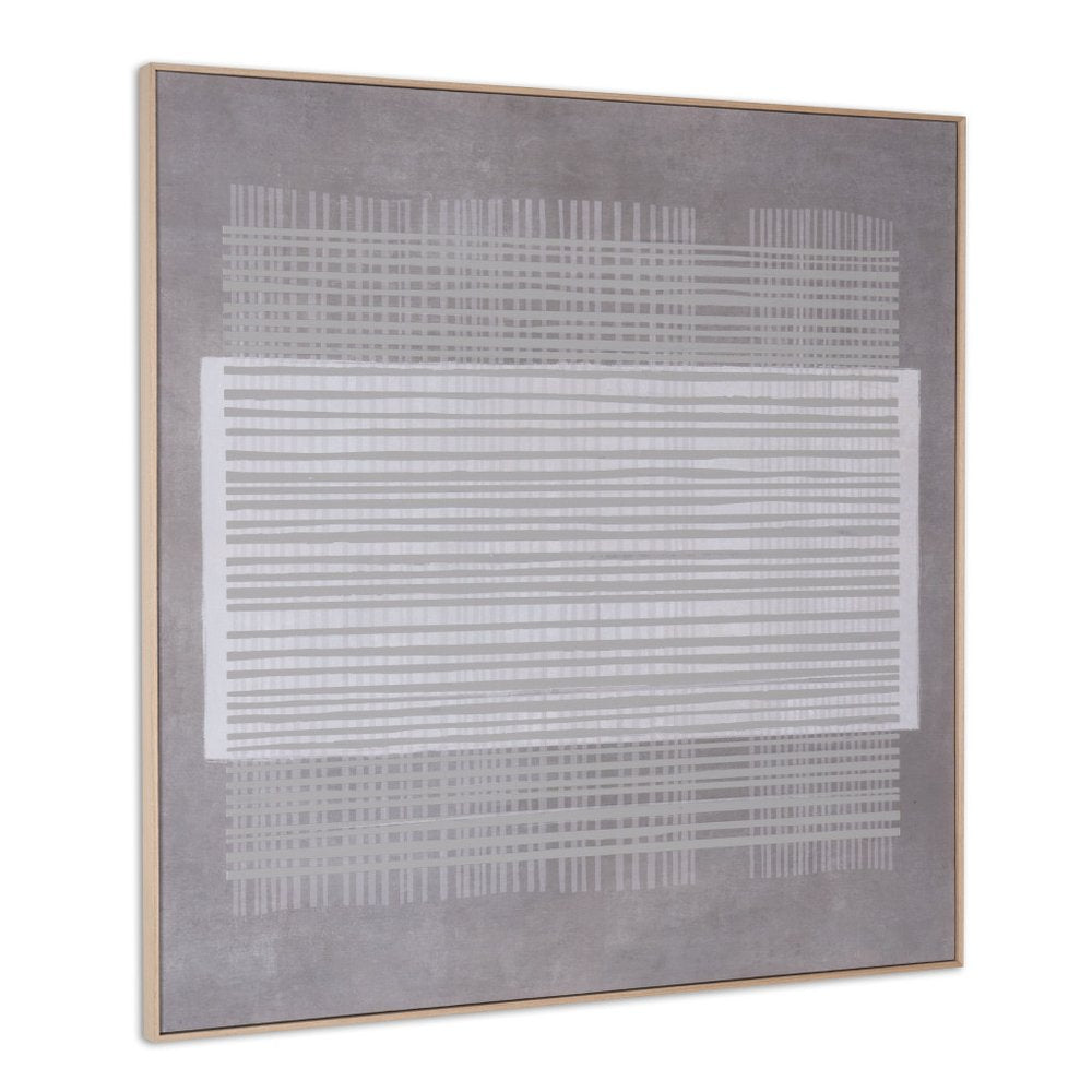 Lyre Hand Painted Brown Floater Frame Wall Art