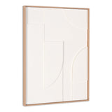 White Geo Mache Brown Shadowbox Wall Art