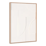 White Geo Mache Brown Shadowbox Wall Art