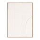 White Geo Mache Brown Shadowbox Wall Art