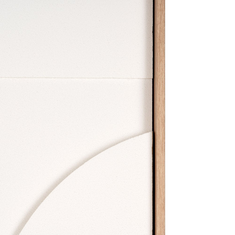 White Geo Mache Brown Shadowbox Wall Art