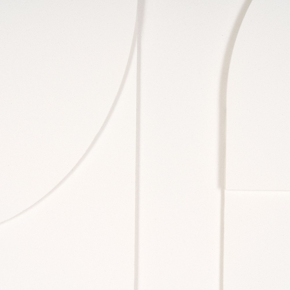 White Geo Mache Brown Shadowbox Wall Art