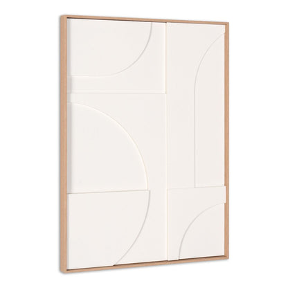 Modern Geo Shapes Brown Shadowbox Wall Art