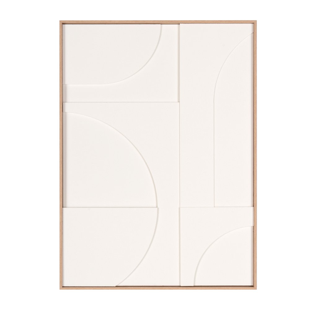 Modern Geo Shapes Brown Shadowbox Wall Art