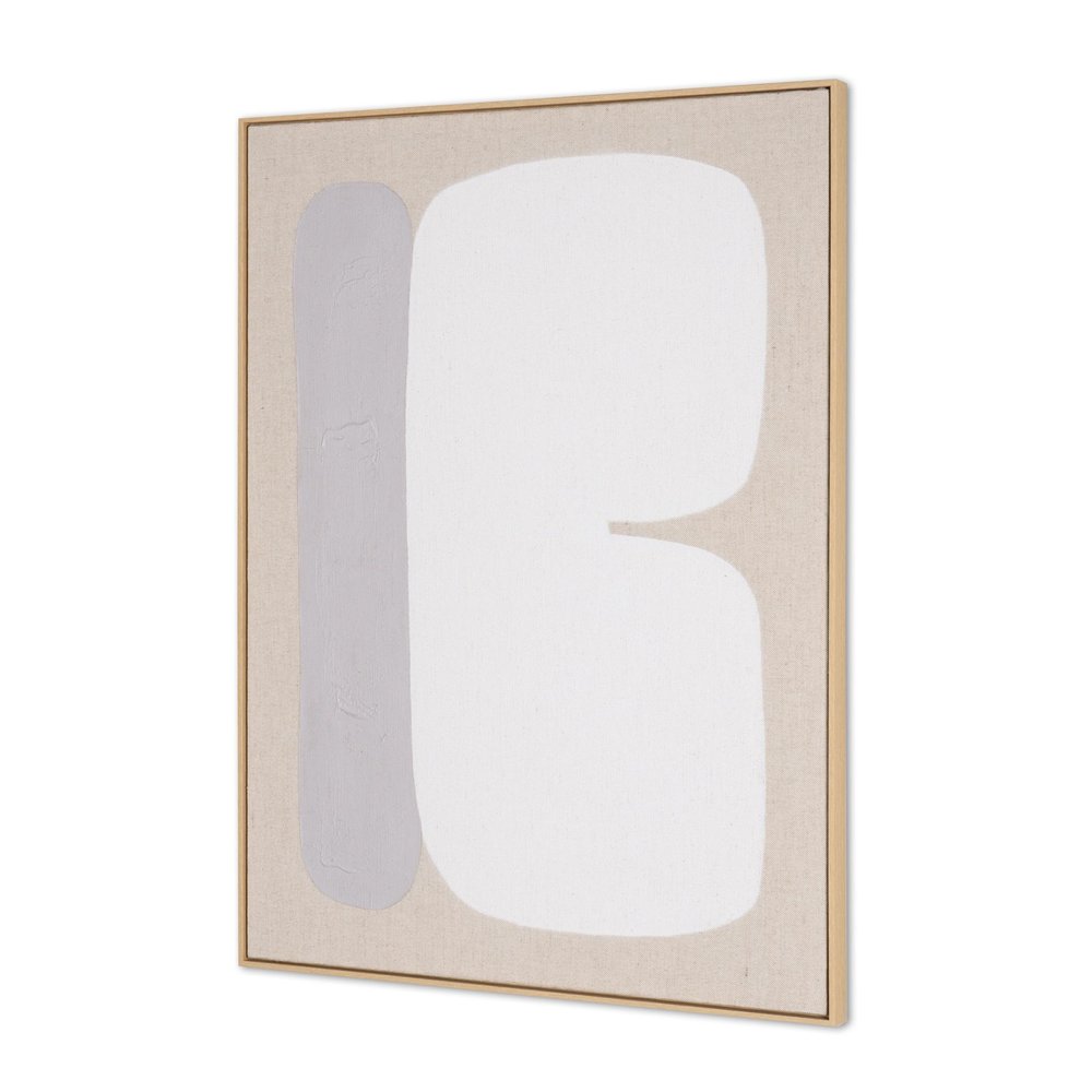 Interval II Hand Painted Brown Floater Frame Wall Art