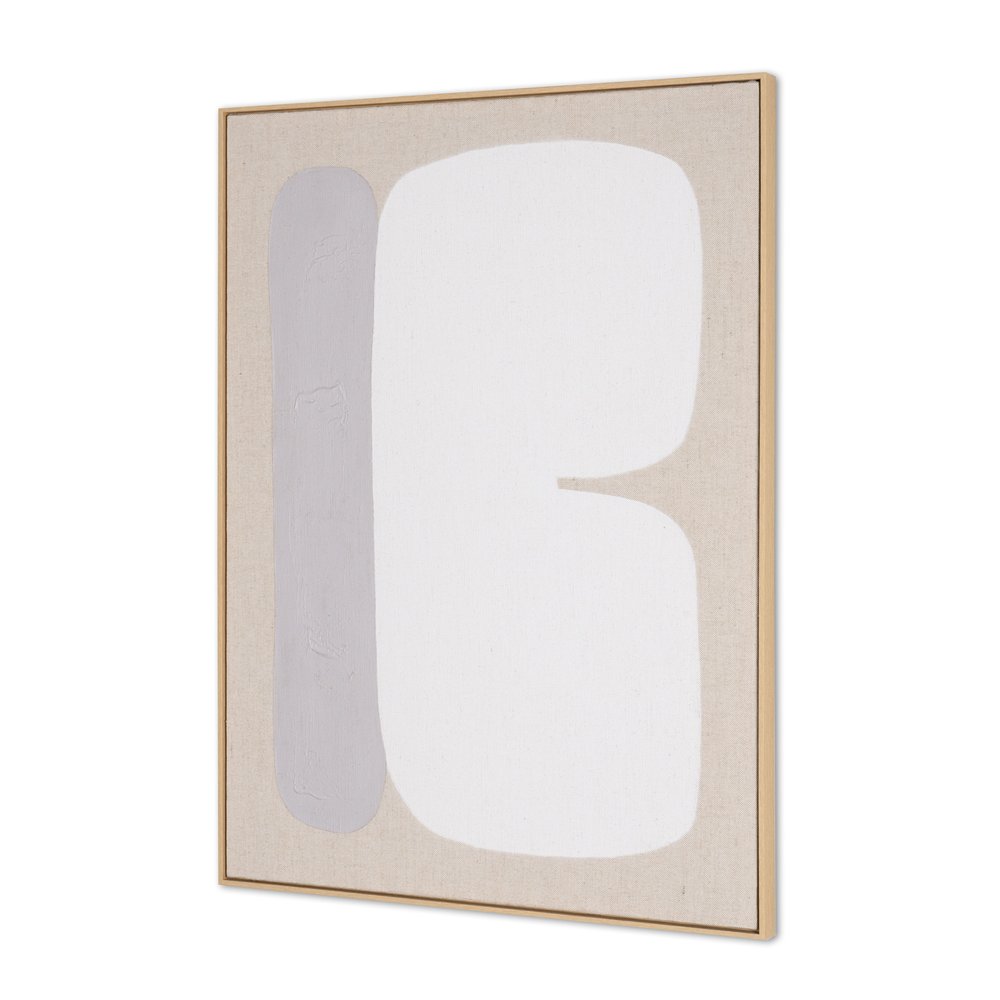 Interval II Hand Painted Brown Floater Frame Wall Art