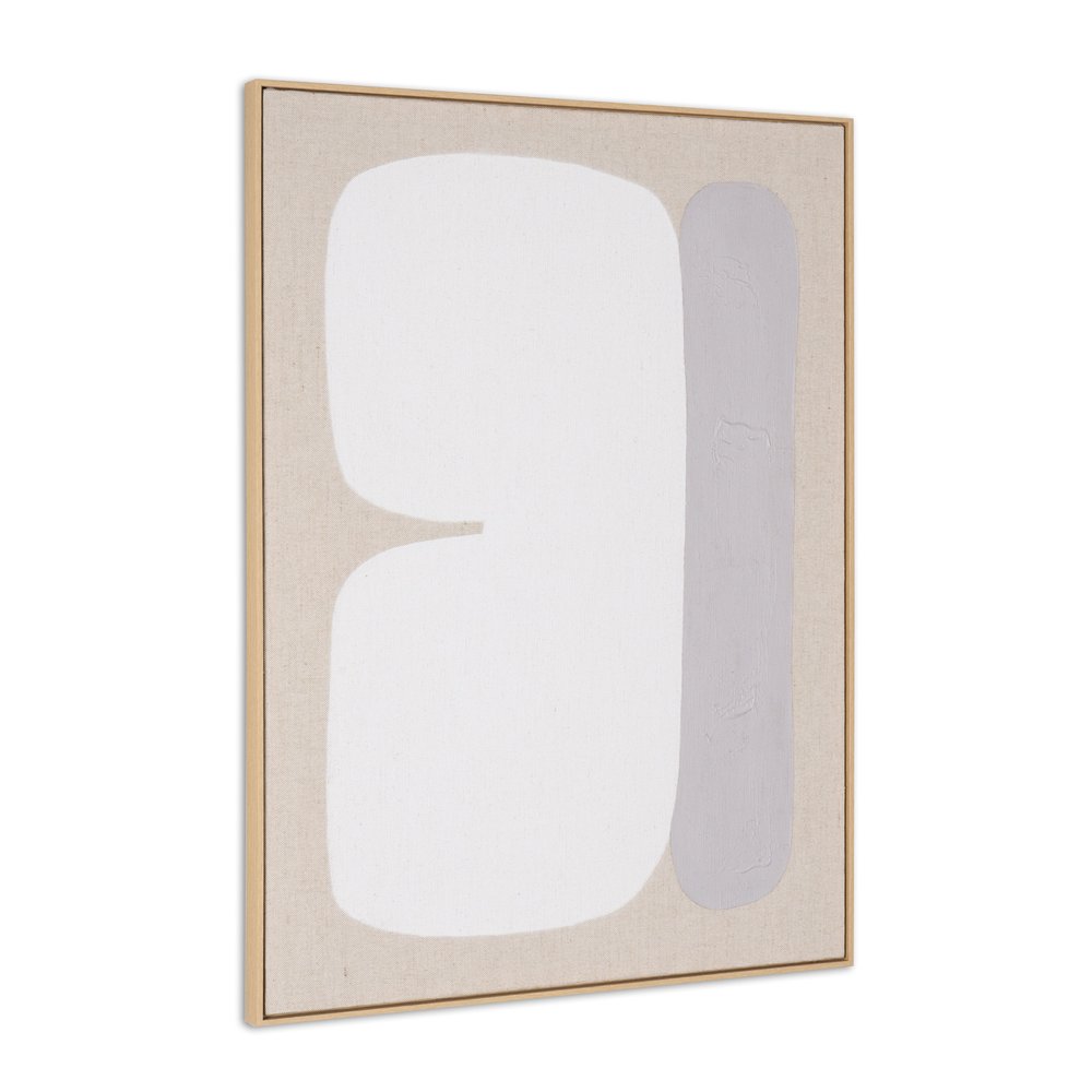 Interval II Hand Painted Brown Floater Frame Wall Art