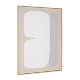 Interval II Hand Painted Brown Floater Frame Wall Art