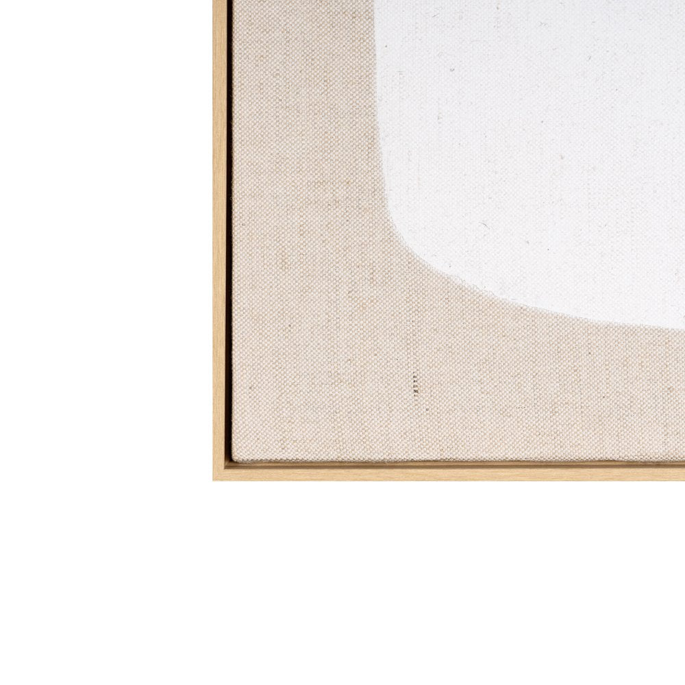 Interval II Hand Painted Brown Floater Frame Wall Art