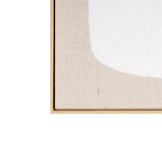 Interval II Hand Painted Brown Floater Frame Wall Art