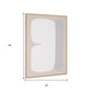 Interval II Hand Painted Brown Floater Frame Wall Art