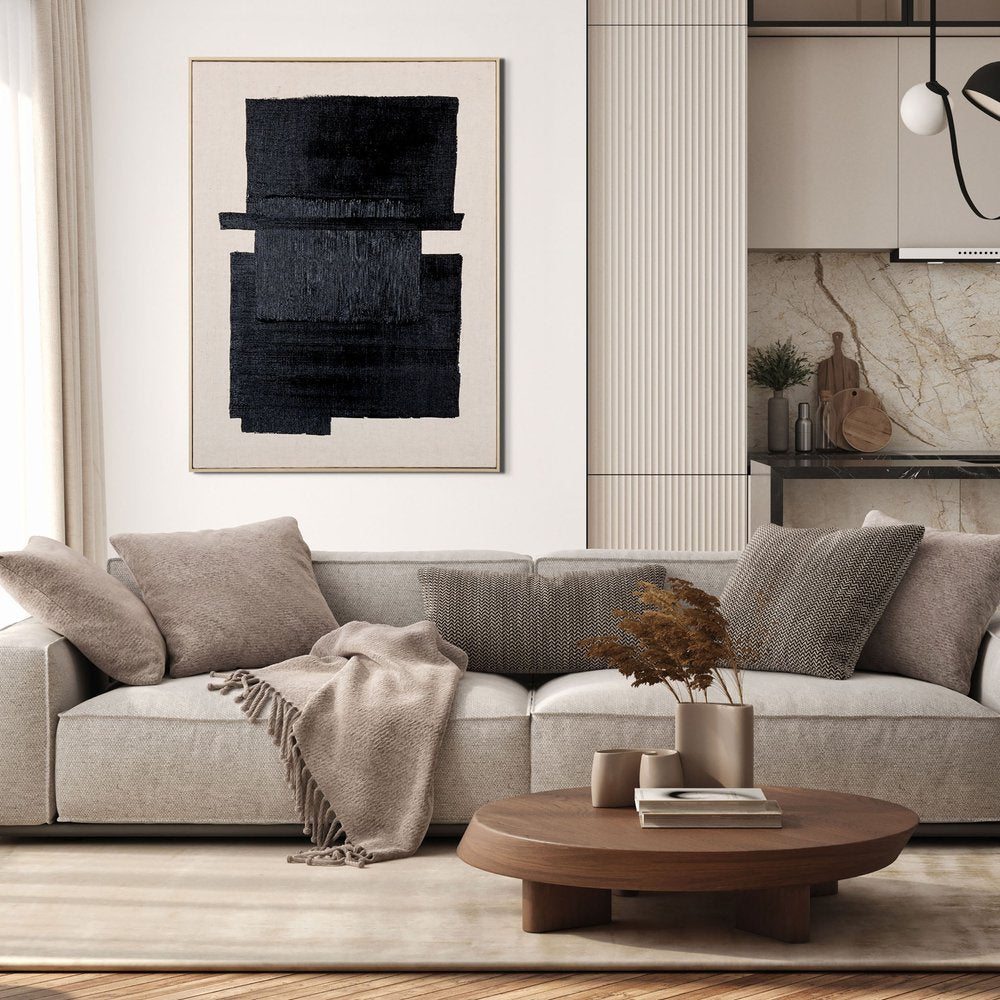 Fortissimo Hand Painted Brown Floater Frame Wall Art