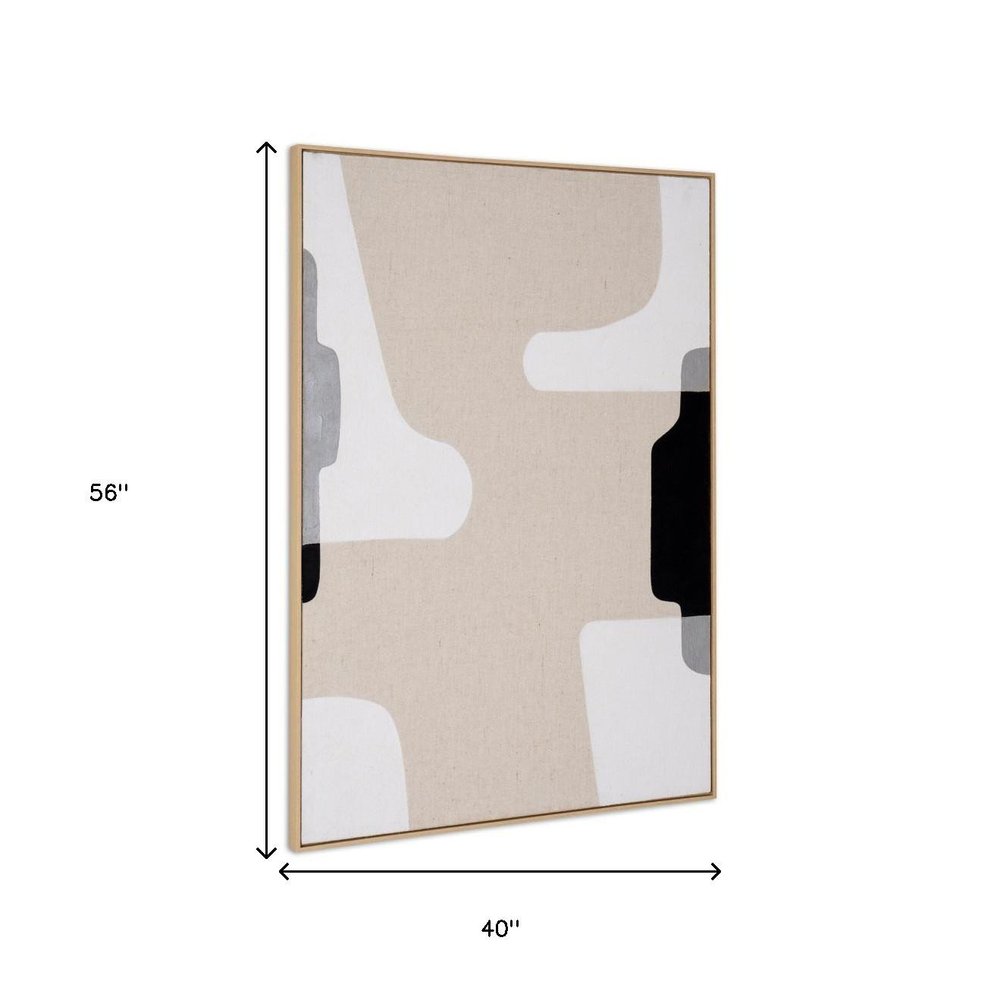 Cadenza Hand Painted Brown Floater Frame Wall Art