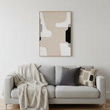 Cadenza Hand Painted Brown Floater Frame Wall Art