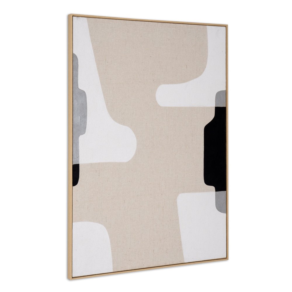 Cadenza Hand Painted Brown Floater Frame Wall Art