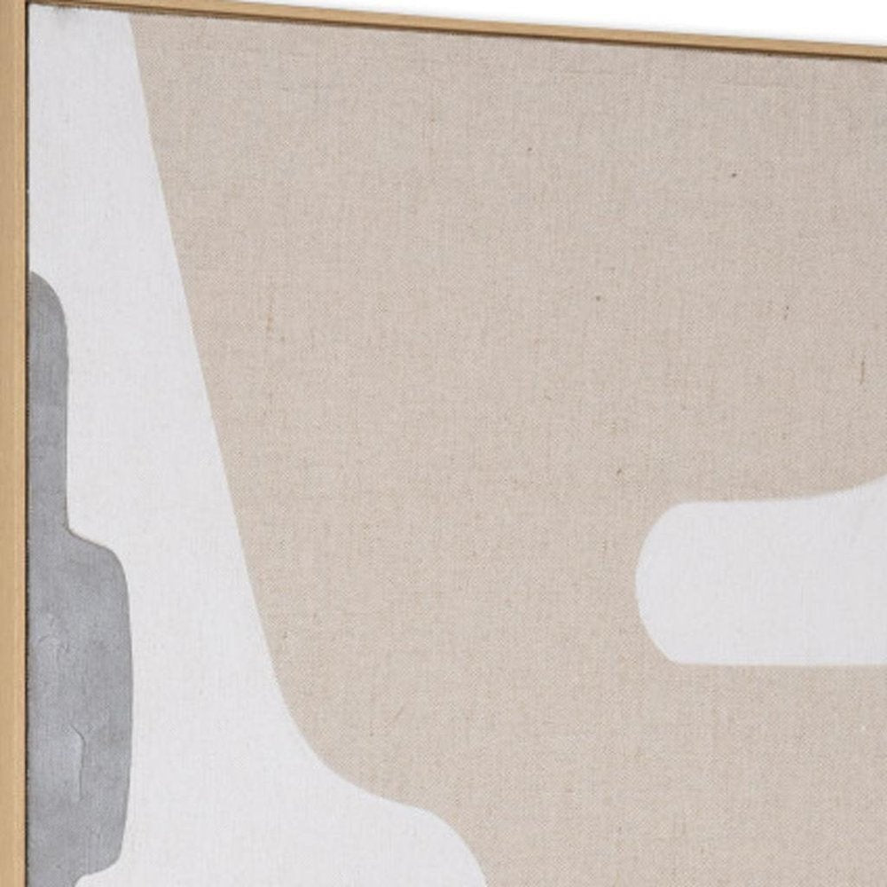 Cadenza Hand Painted Brown Floater Frame Wall Art