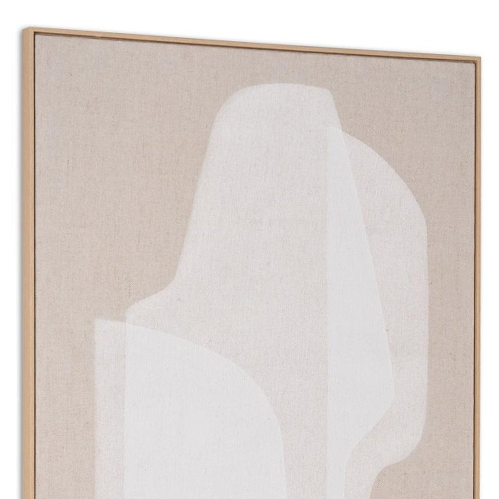 Blanchard Hand Painted Brown Floater Frame Wall Art