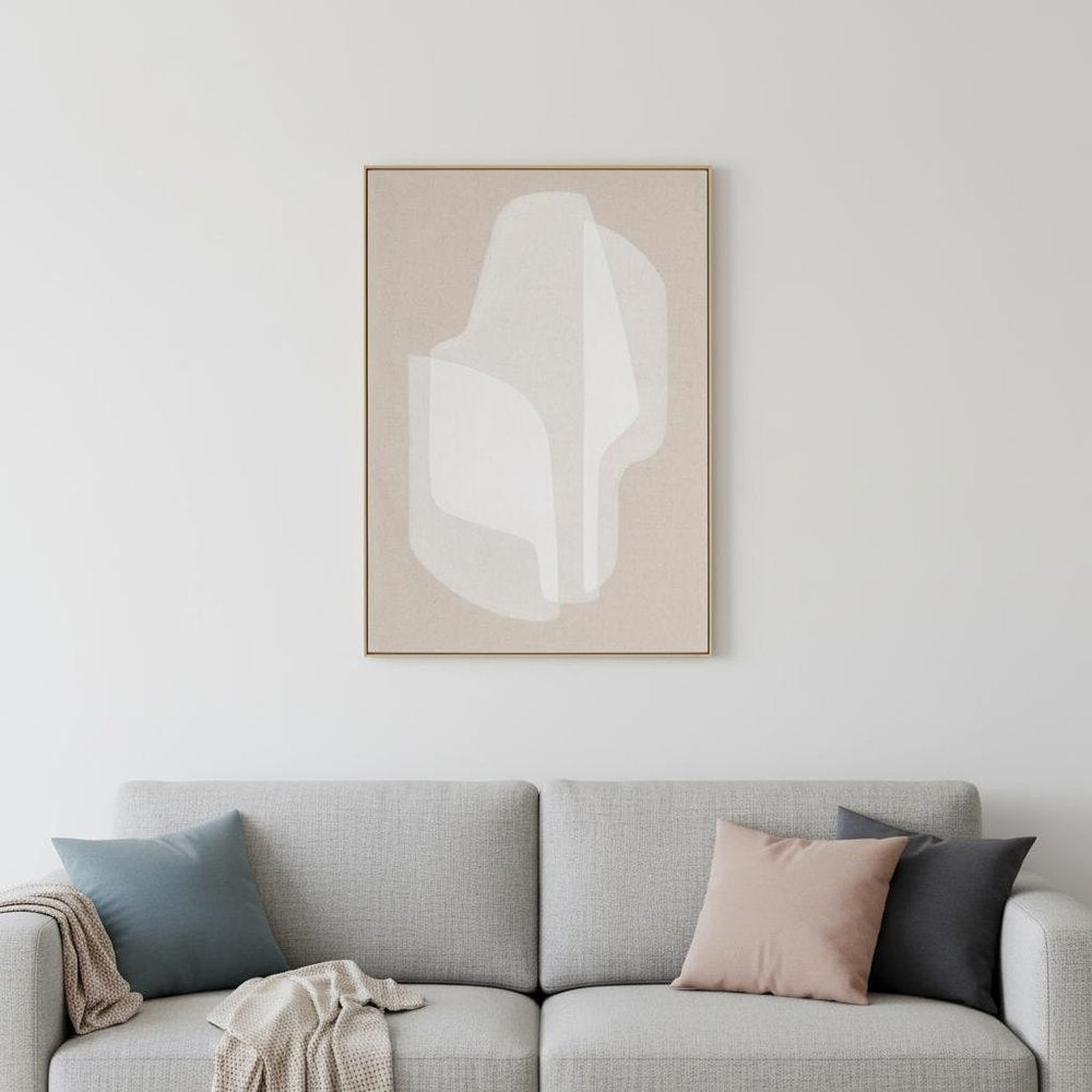 Blanchard Hand Painted Brown Floater Frame Wall Art