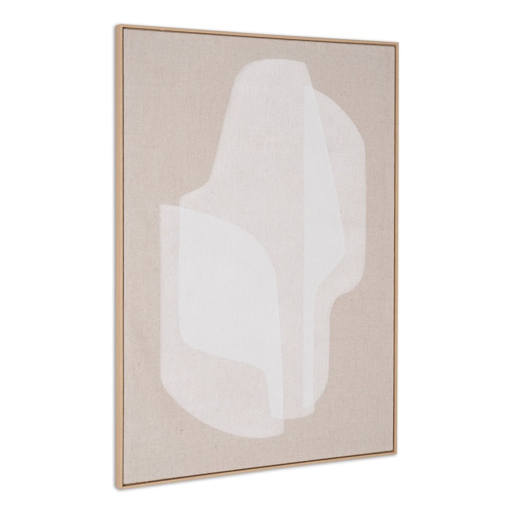 Blanchard Hand Painted Brown Floater Frame Wall Art