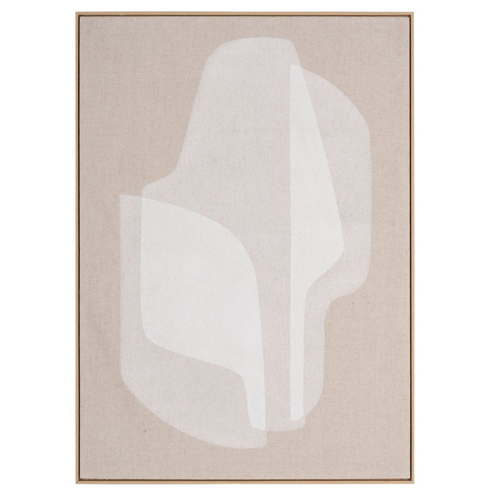 Blanchard Hand Painted Brown Floater Frame Wall Art