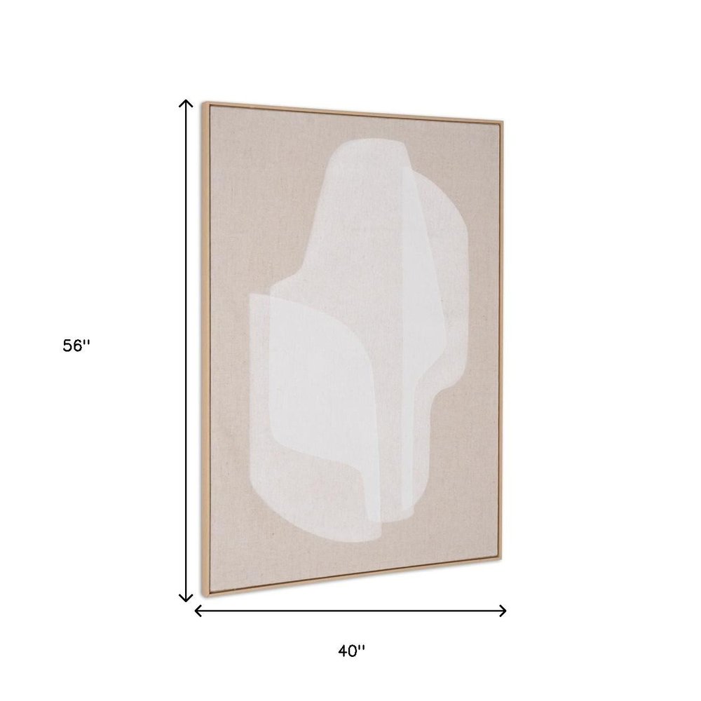 Blanchard Hand Painted Brown Floater Frame Wall Art