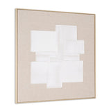 Octav I Hand Painted Brown Floater Frame Wall Art