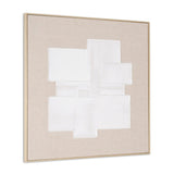 Octav I Hand Painted Brown Floater Frame Wall Art