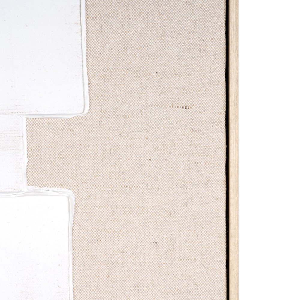 Octav I Hand Painted Brown Floater Frame Wall Art