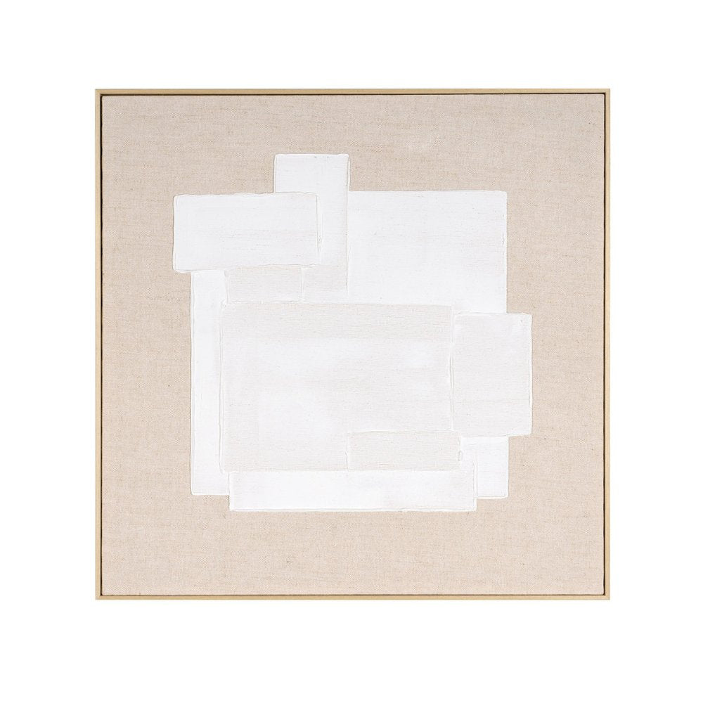 Octav II Hand Painted Brown Floater Frame Wall Art