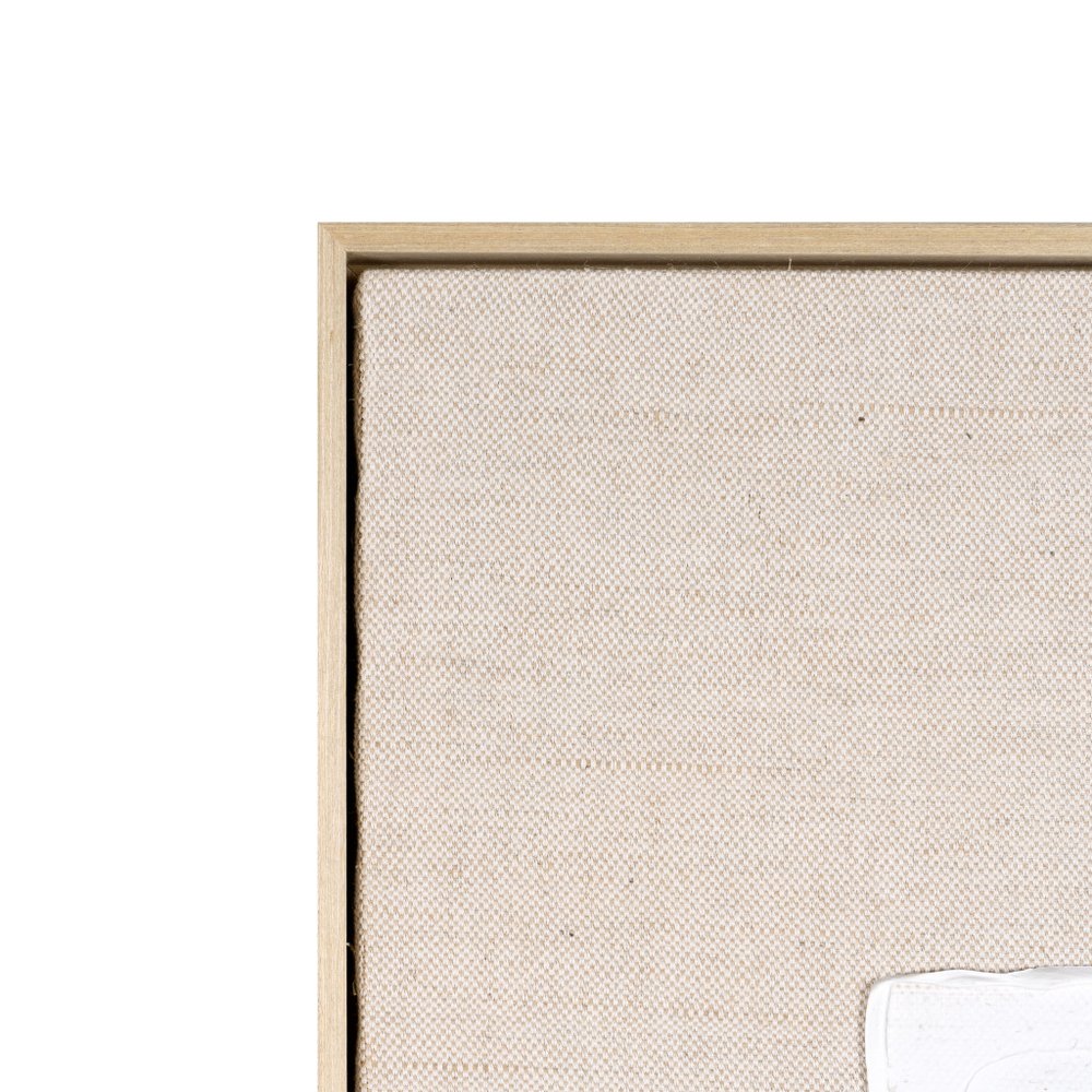 Octav II Hand Painted Brown Floater Frame Wall Art