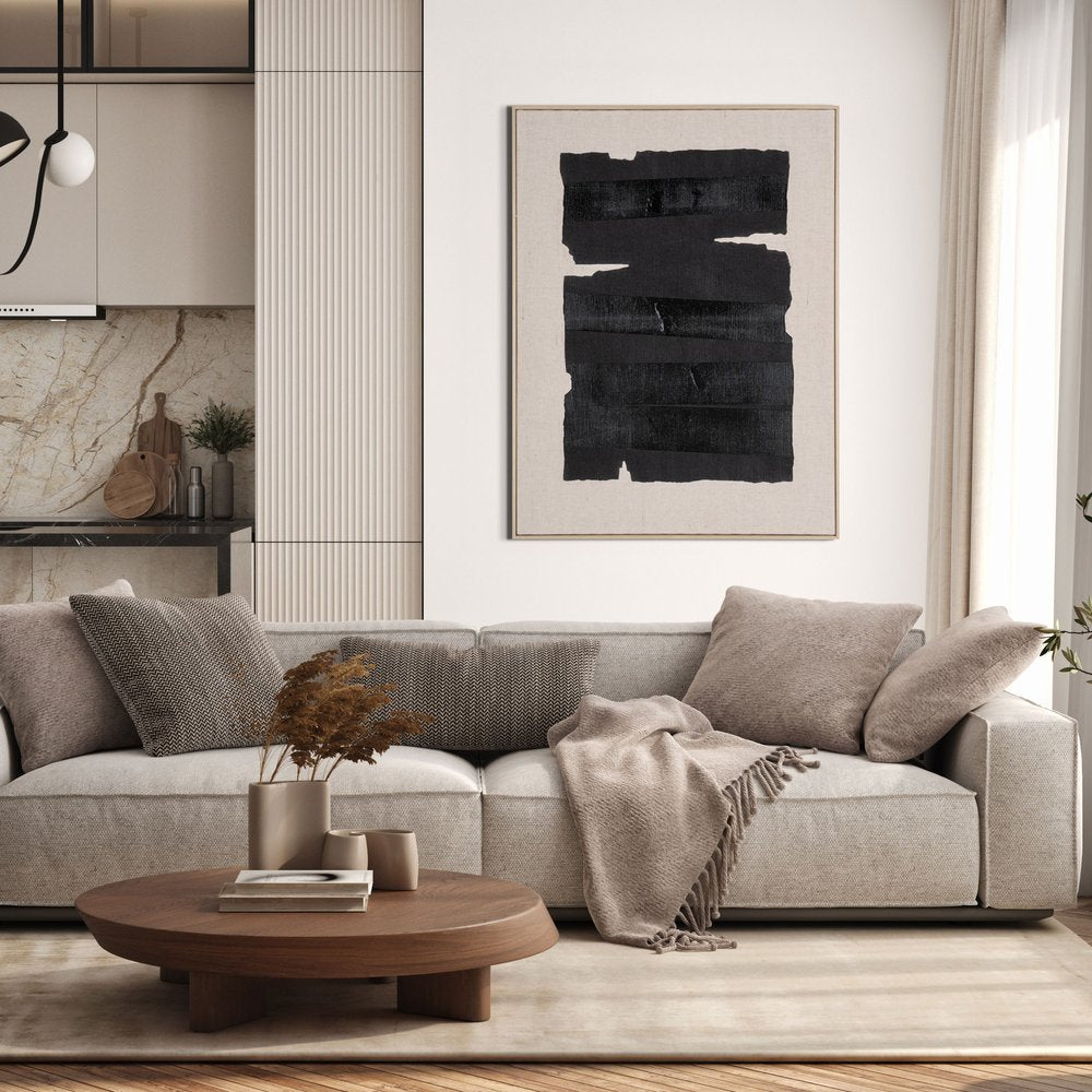 Echoes of Shadows II Hand Painted Brown Floater Frame Wall Art