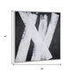 Intersecting Dimensions Hand Painted White Floater Frame Wall Art