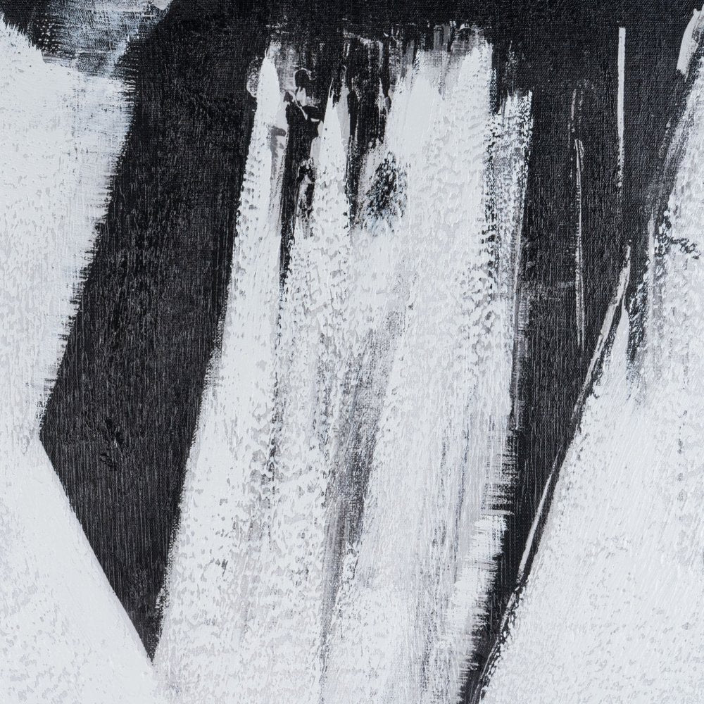 Intersecting Dimensions Hand Painted White Floater Frame Wall Art