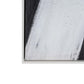 Intersecting Dimensions Hand Painted White Floater Frame Wall Art